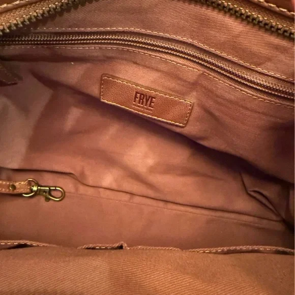 Frye Mindy Pocket Satchel in Caramel - Picture 5 of 6